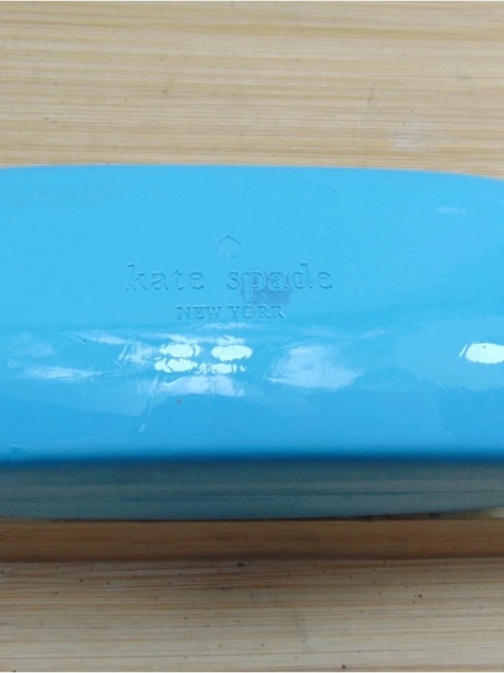 kate spade Bright Turquoise Patent Eyeglass Case